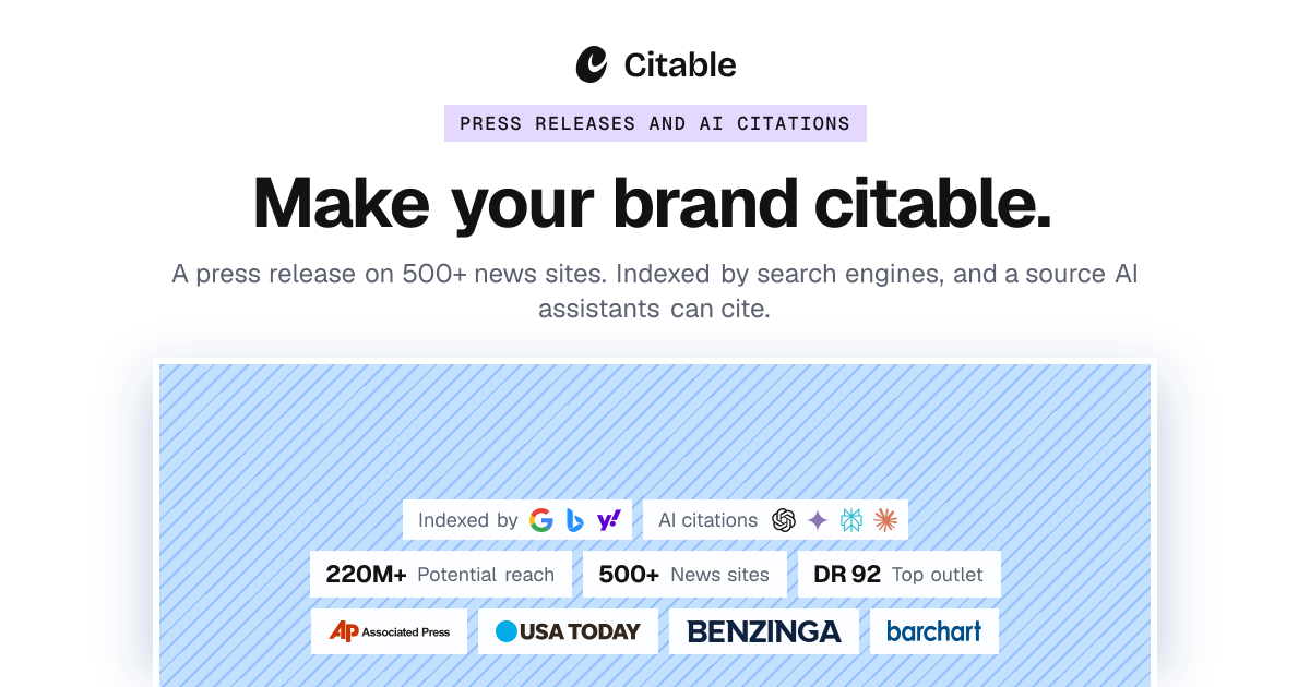 Citable · Make your brand citable